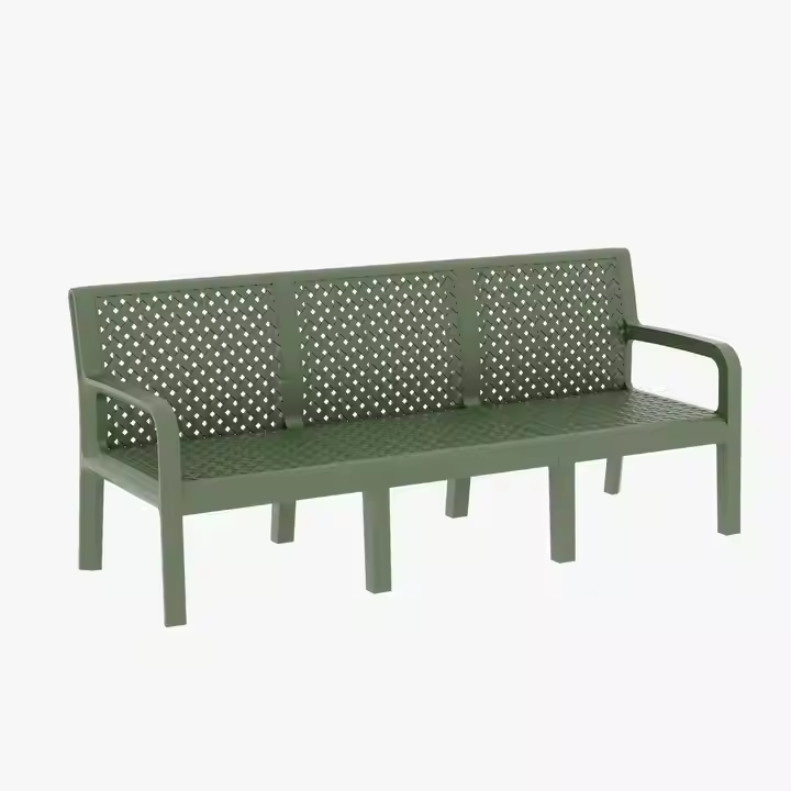 Fauteuils d'intérieur et d'extérieur en plastique PP, canapé, chaise en plastique beige imperméable