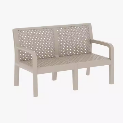 PP Kunststoff Indoor Outdoor Sessel Sofa Wasserdicht Beige Kunststoff Stuhl 