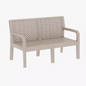 PP Kunststoff Indoor Outdoor Sessel Sofa Wasserdicht Beige Kunststoff Stuhl 