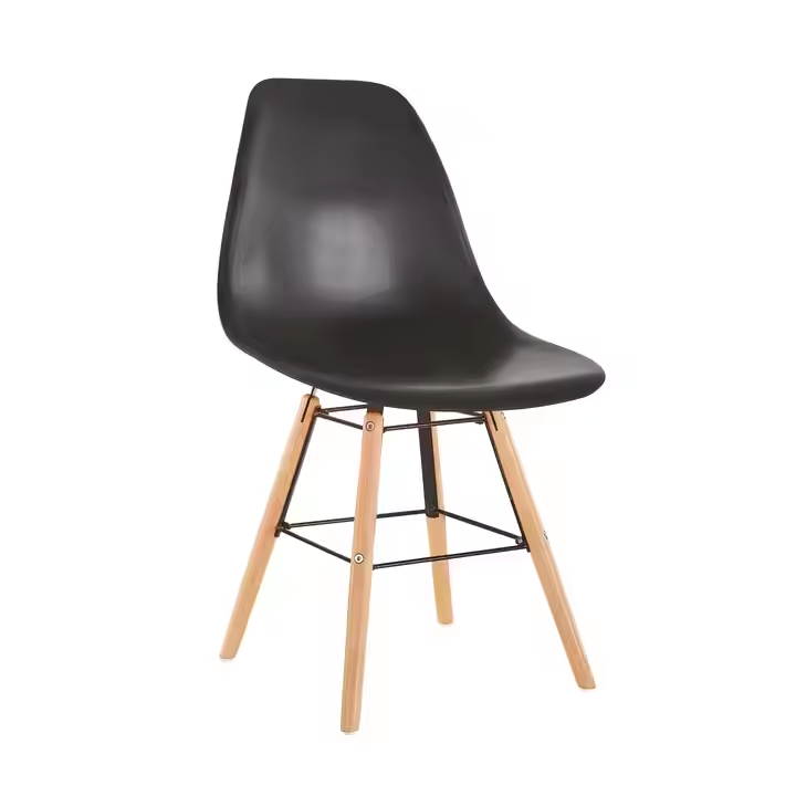 Leather Chromed Legs Dining Chair