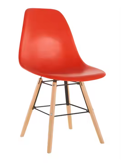 Leather Chromed Legs Dining Chair